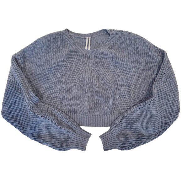 Anthropologie Chunky Knit Cropped Sweater Size Large - Picture 1 of 7
